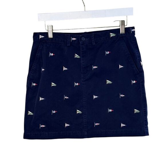 RALPH LAUREN SPORT Nautical flag embroidered skirt navy size 4 - Picture 4 of 4